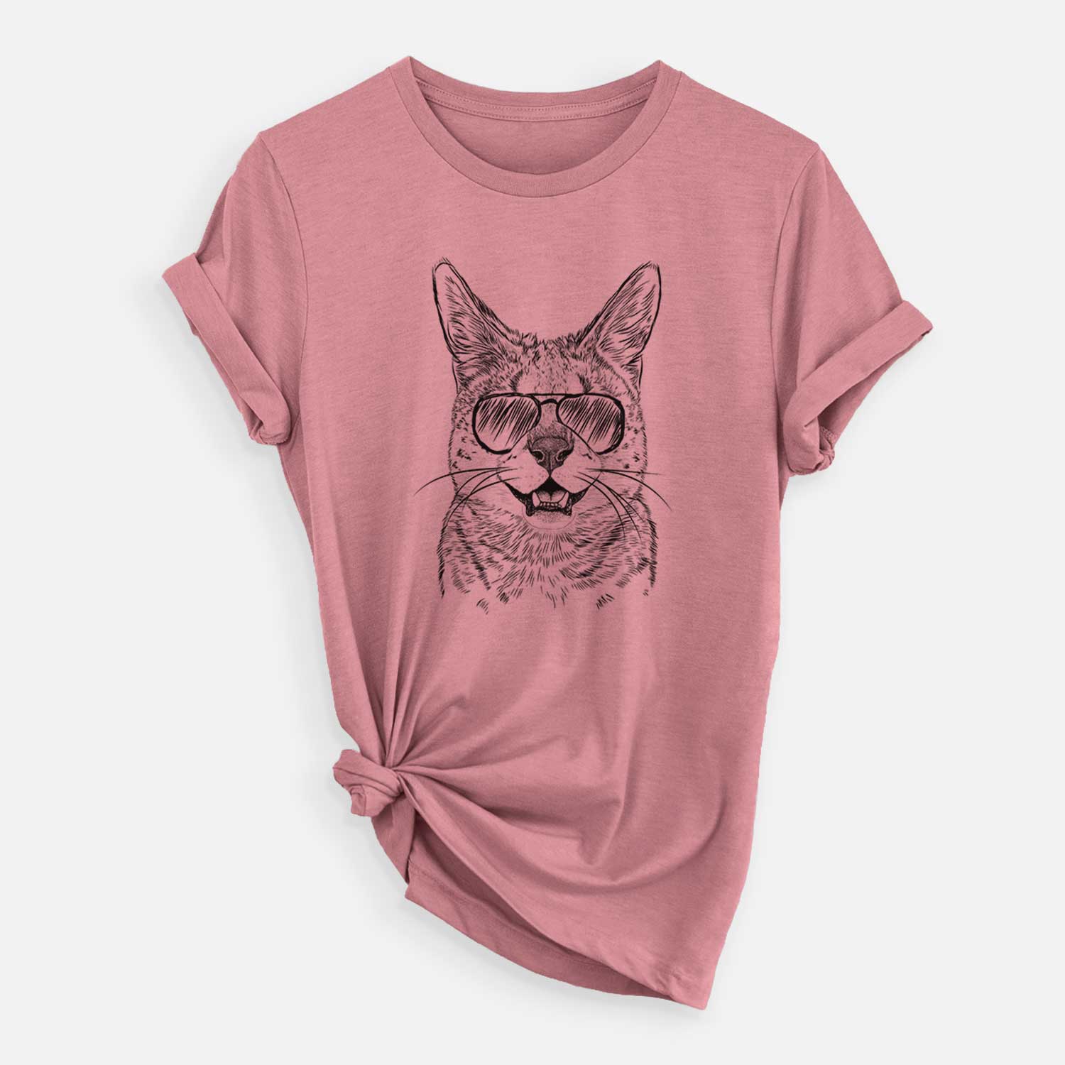 Aviator Lucky the Serval Cat - Unisex Crewneck