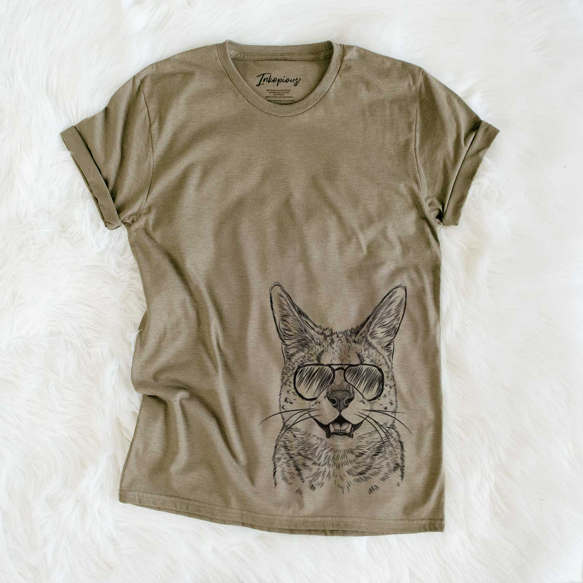 Aviator Lucky the Serval Cat - Unisex Crewneck
