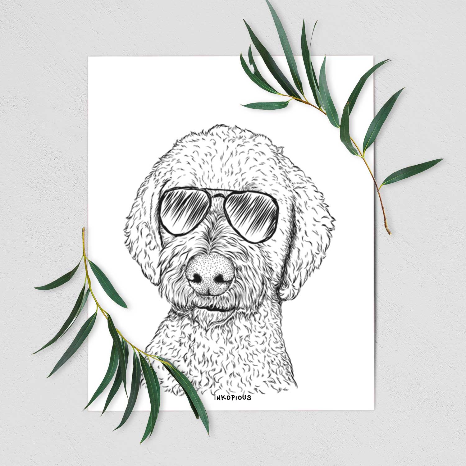 Lucy Boo the Goldendoodle Art Print