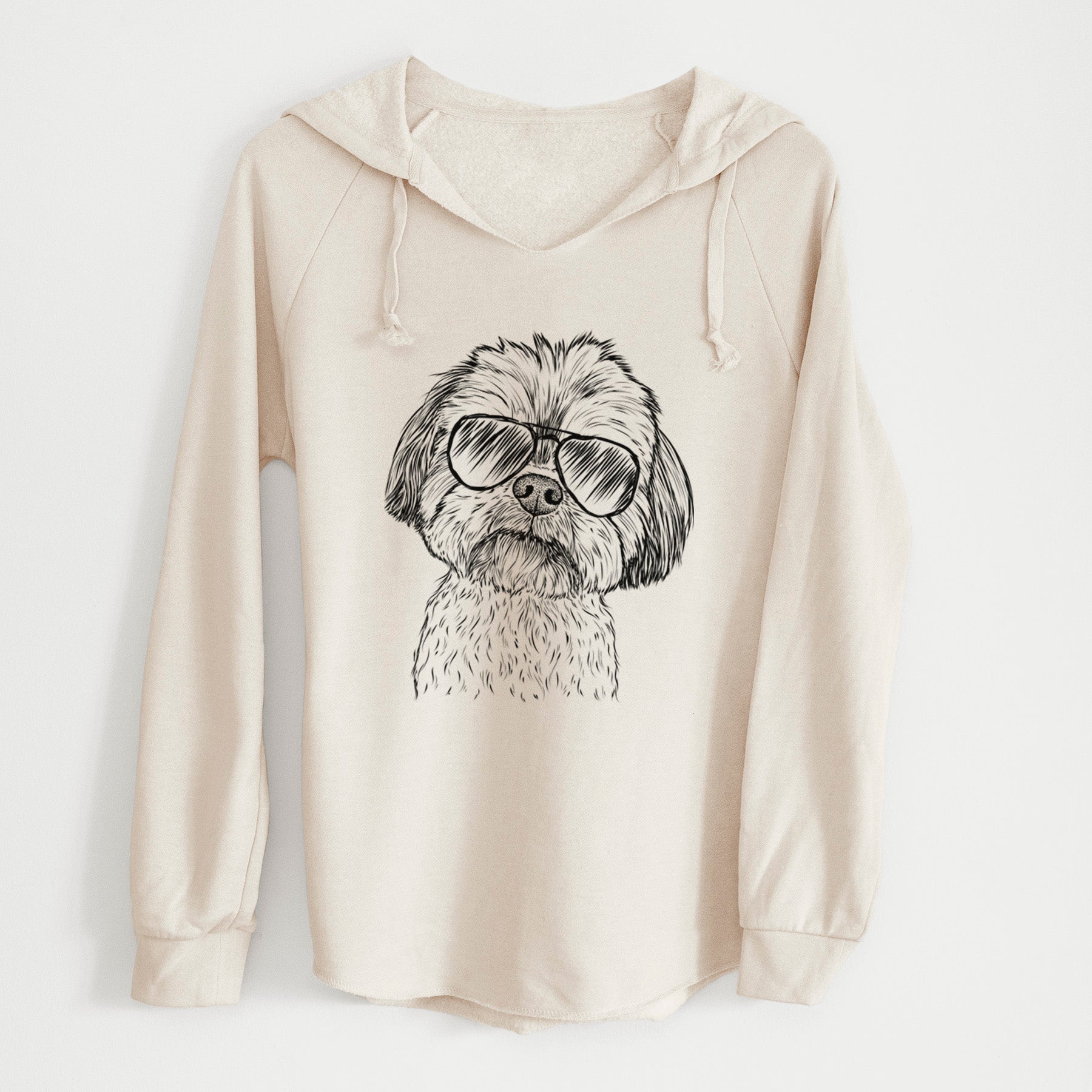 Aviator Lucy the Shorkie - Cali Wave Hooded Sweatshirt