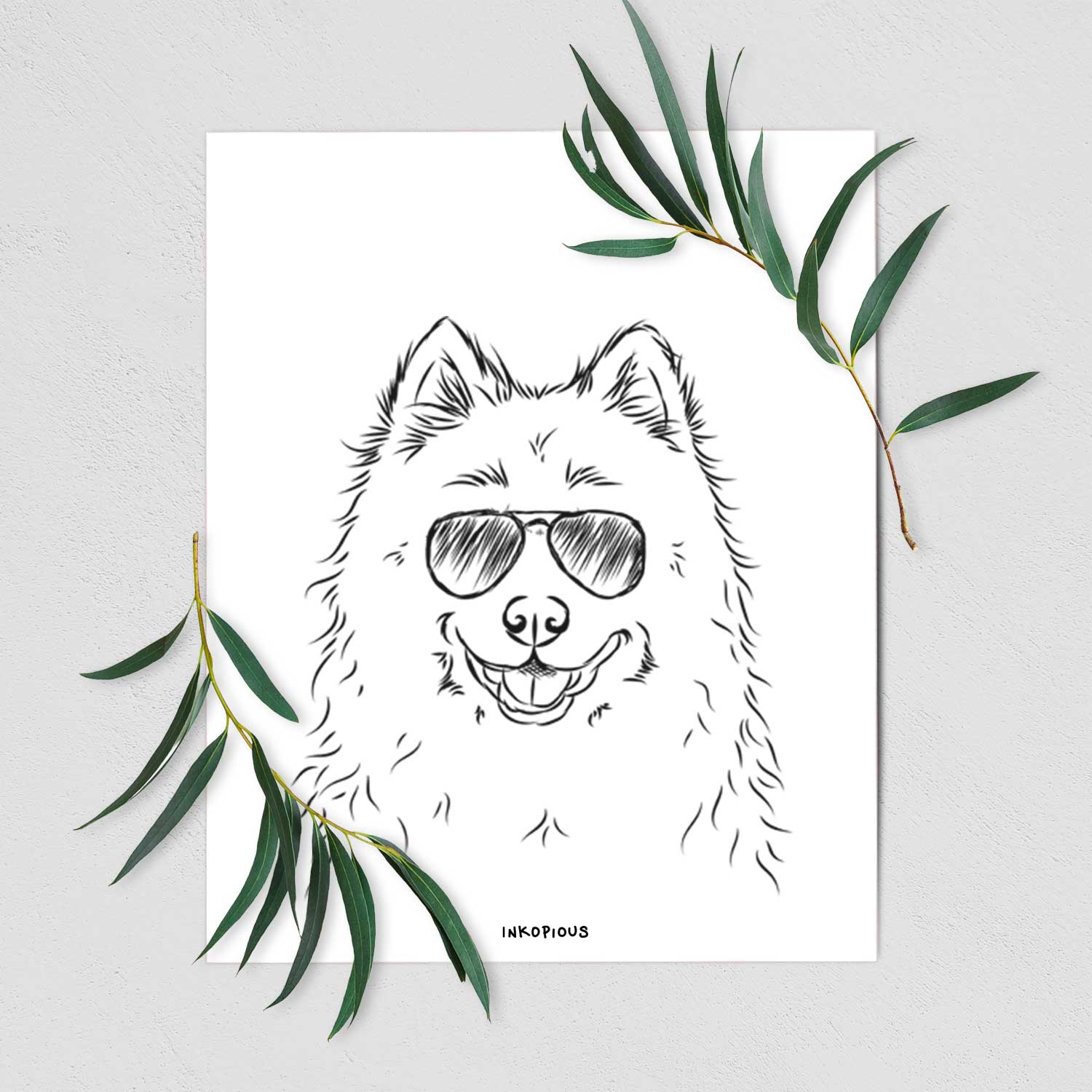 Luka the Samoyed Art Print