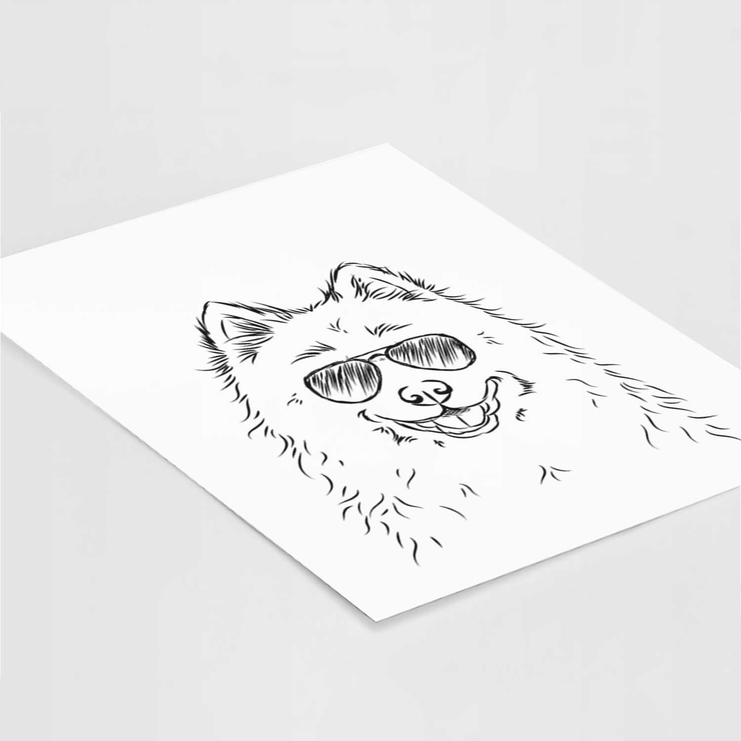 Luka the Samoyed Art Print