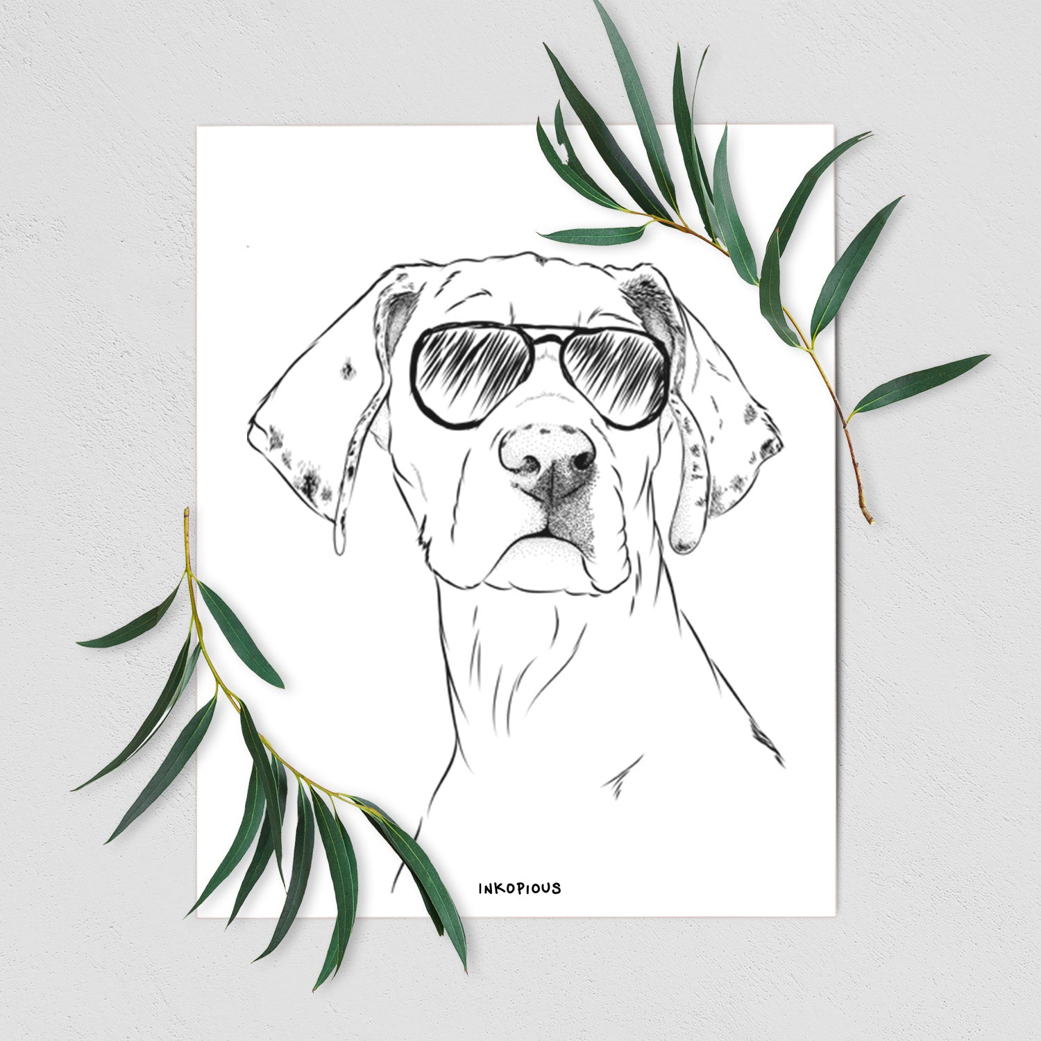 Lumen the Special Needs Great Dane Art Print