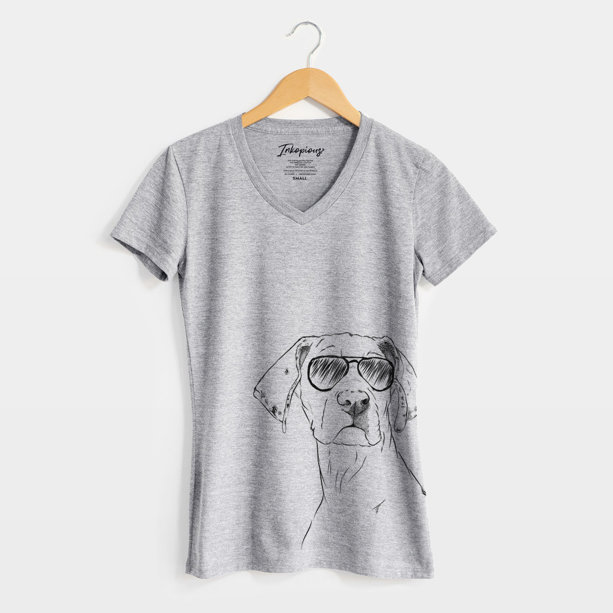 Aviator Lumen the Special Needs Great Dane - Women&#39;s V-neck Shirt