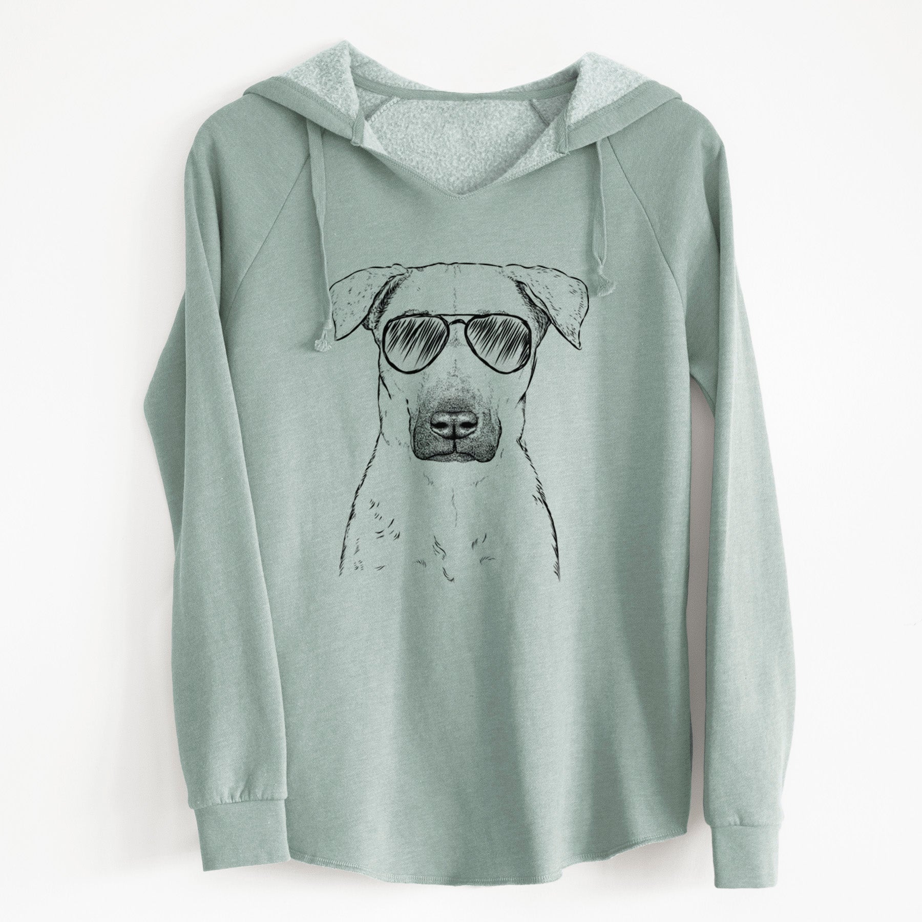 Aviator Luna the Black Mouth Cur - Cali Wave Hooded Sweatshirt