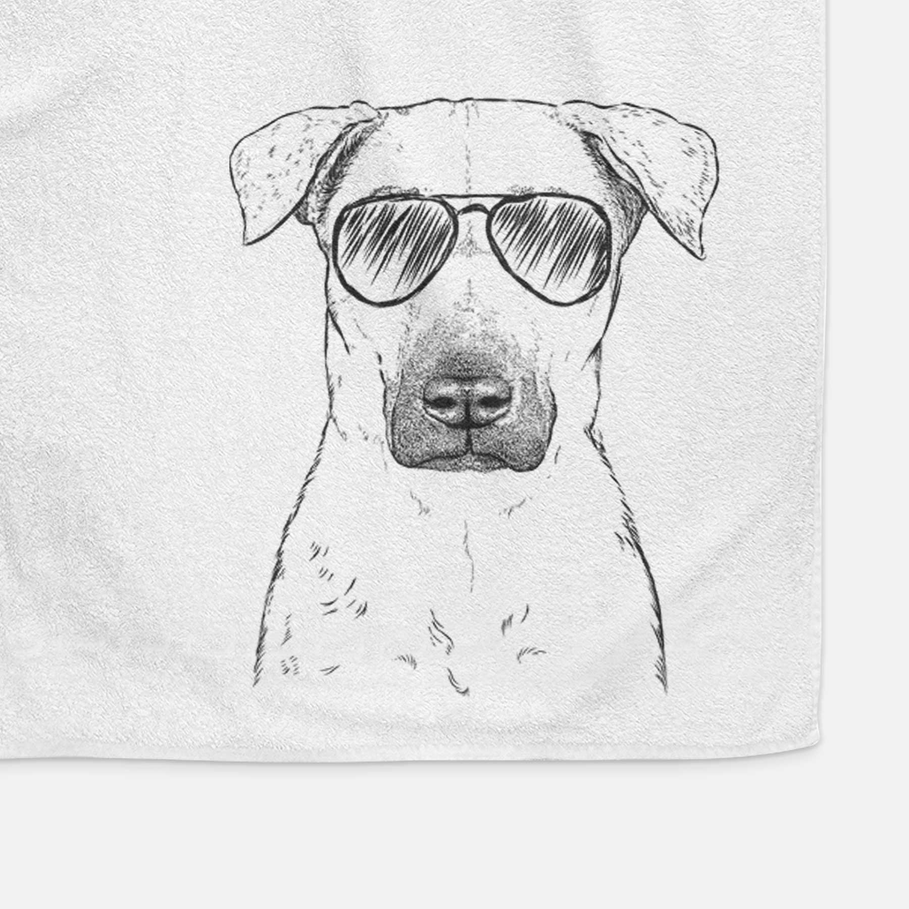 Luna the Black Mouth Cur Decorative Hand Towel