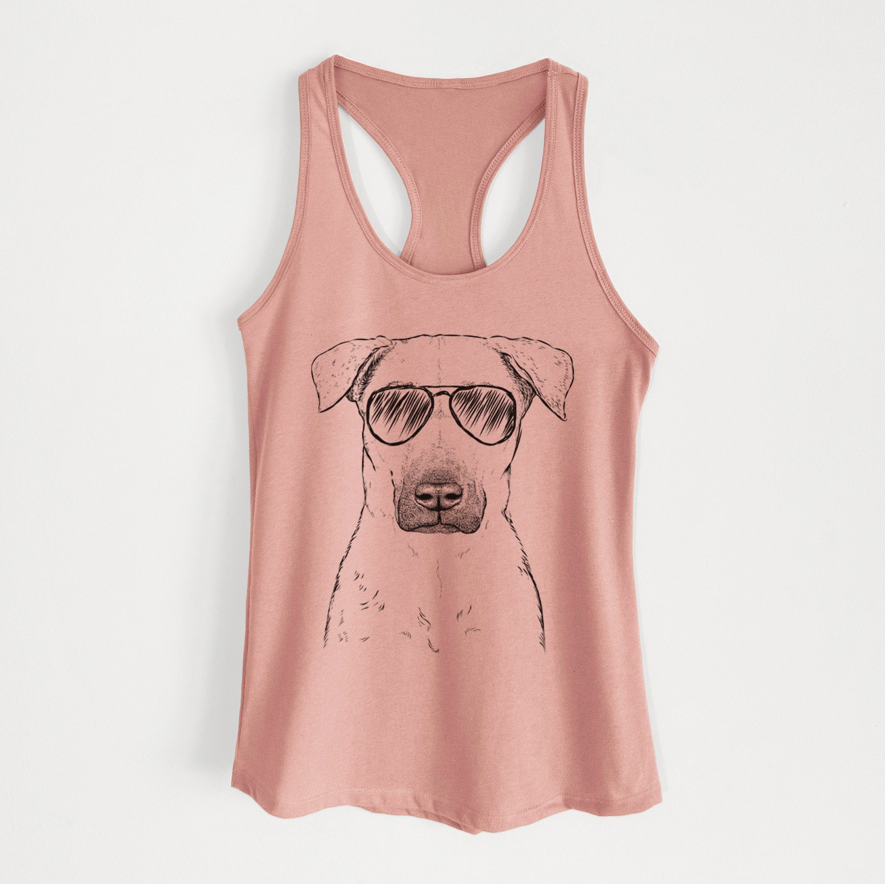 Luna the Black Mouth Cur - Women's Racerback Tanktop