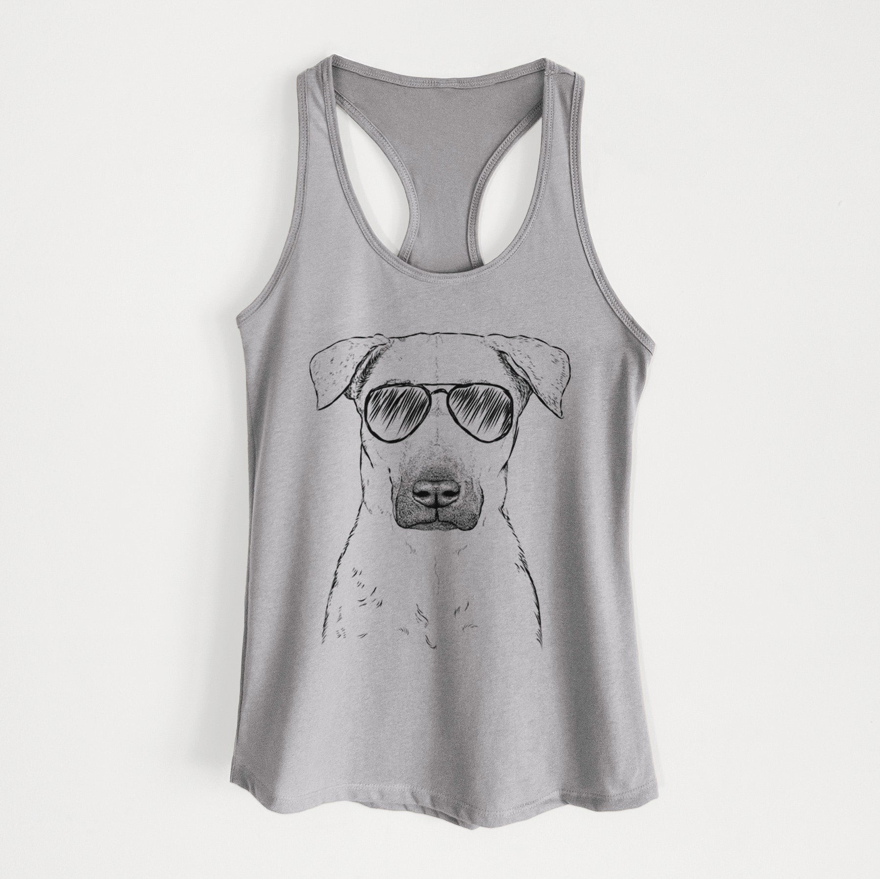 Luna the Black Mouth Cur - Women's Racerback Tanktop