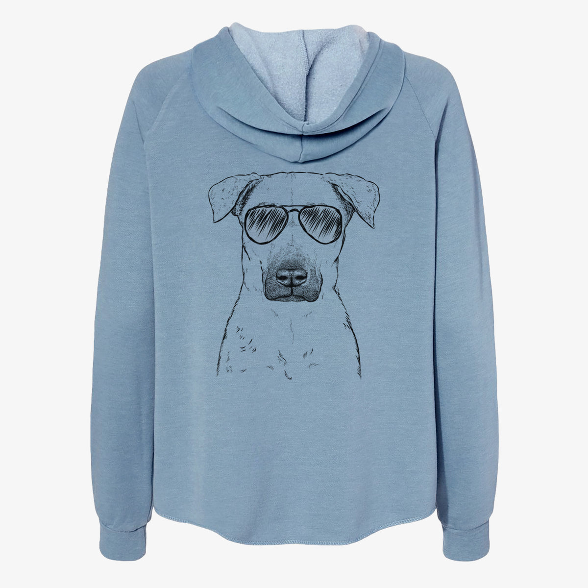 Luna the Black Mouth Cur - Women's Cali Wave Zip-Up Sweatshirt
