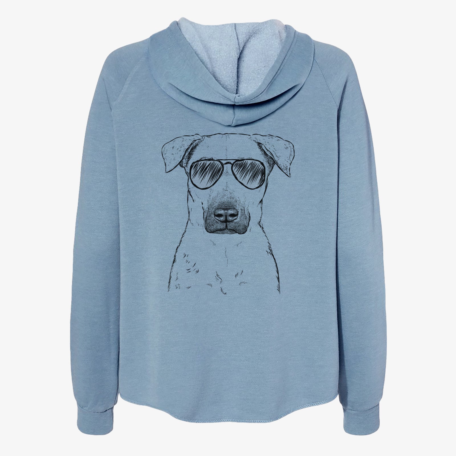 Luna the Black Mouth Cur - Women's Cali Wave Zip-Up Sweatshirt