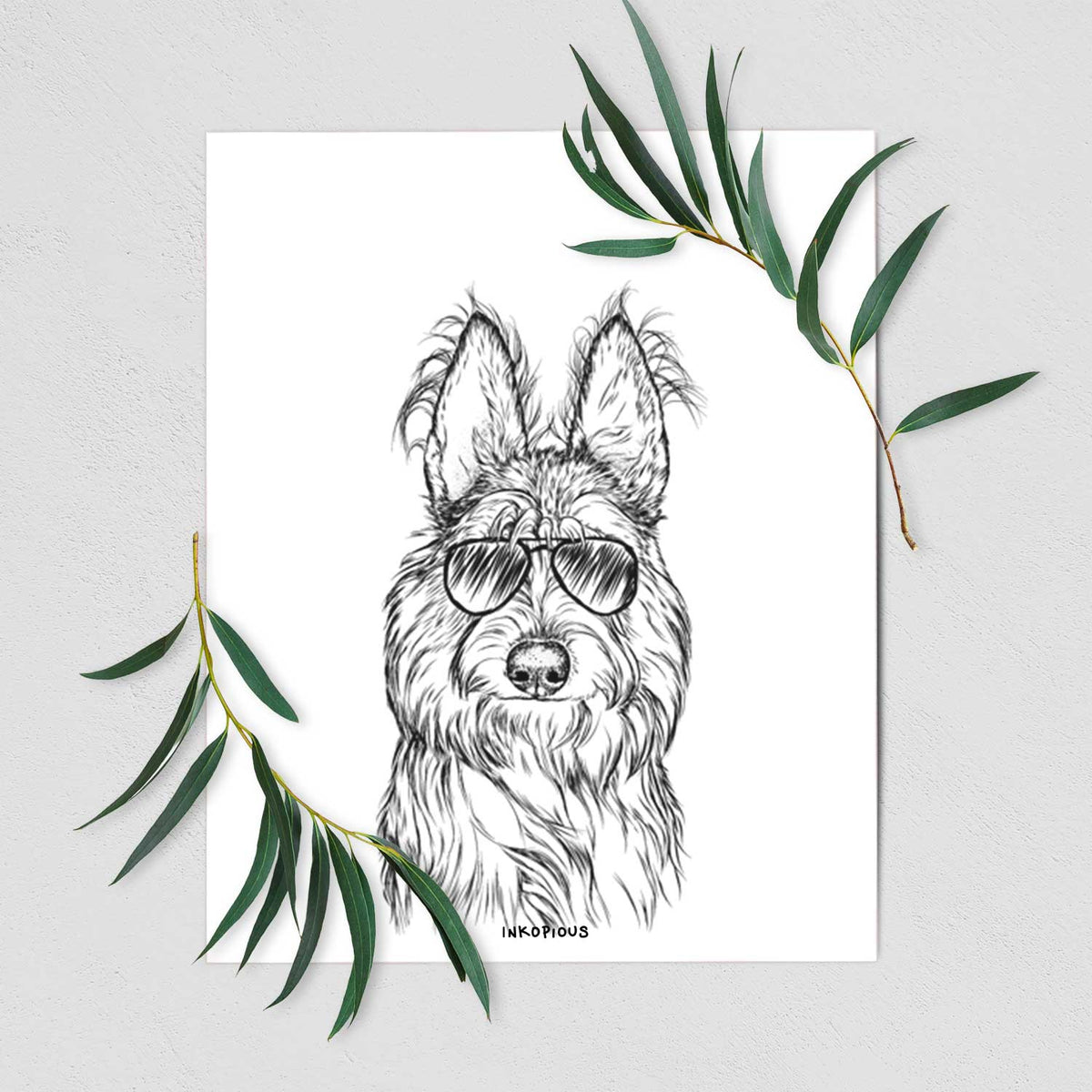 Luna the Berger Picard Art Print