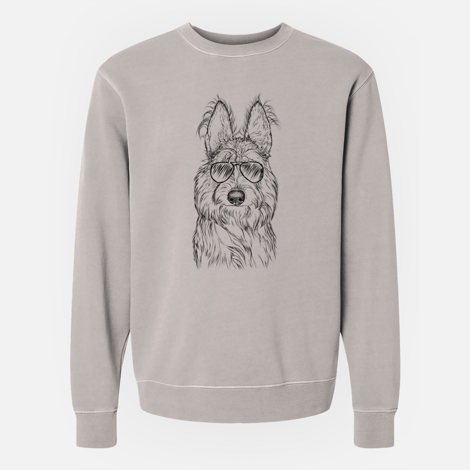 Aviator Luna the Berger Picard - Unisex Pigment Dyed Crew Sweatshirt