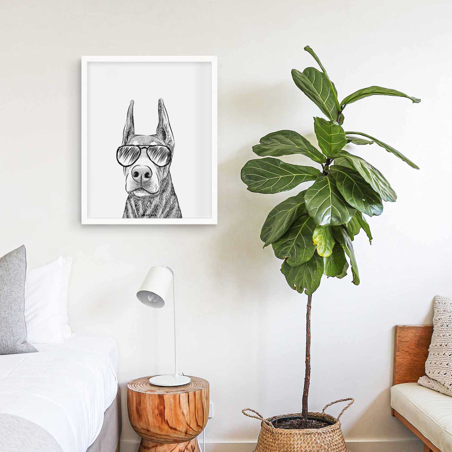 Luna the Doberman Pinscher Art Print