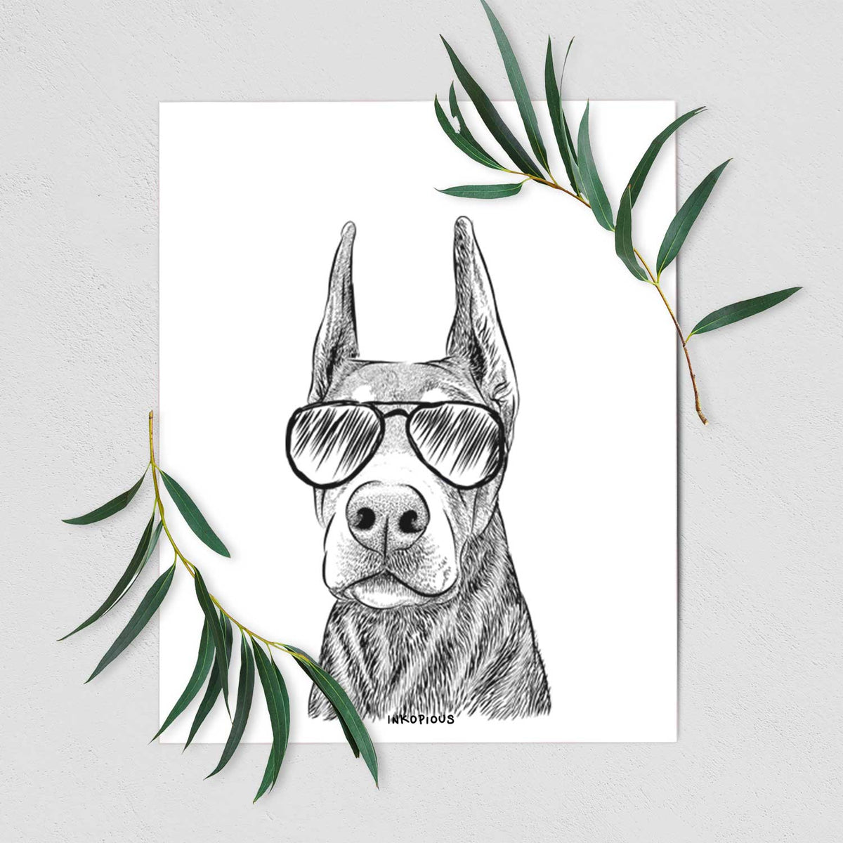 Luna the Doberman Pinscher Art Print