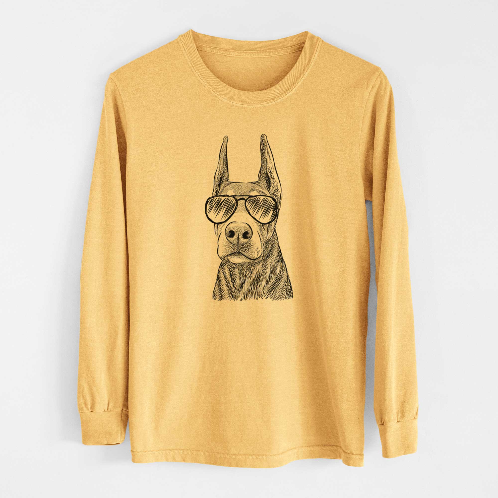 Aviators Luna the Doberman Pinscher - Heavyweight 100% Cotton Long Sleeve