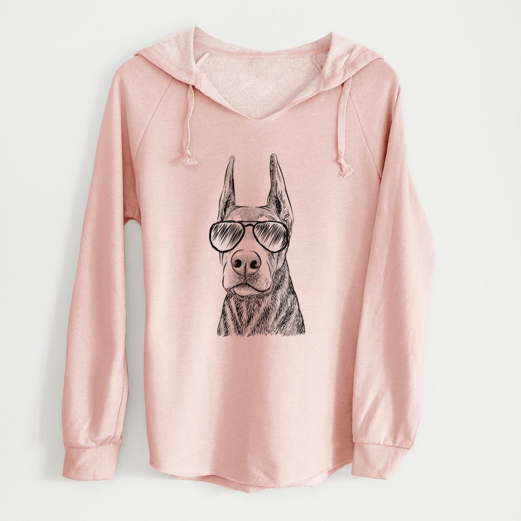 Aviator Luna the Doberman Pinscher - Cali Wave Hooded Sweatshirt