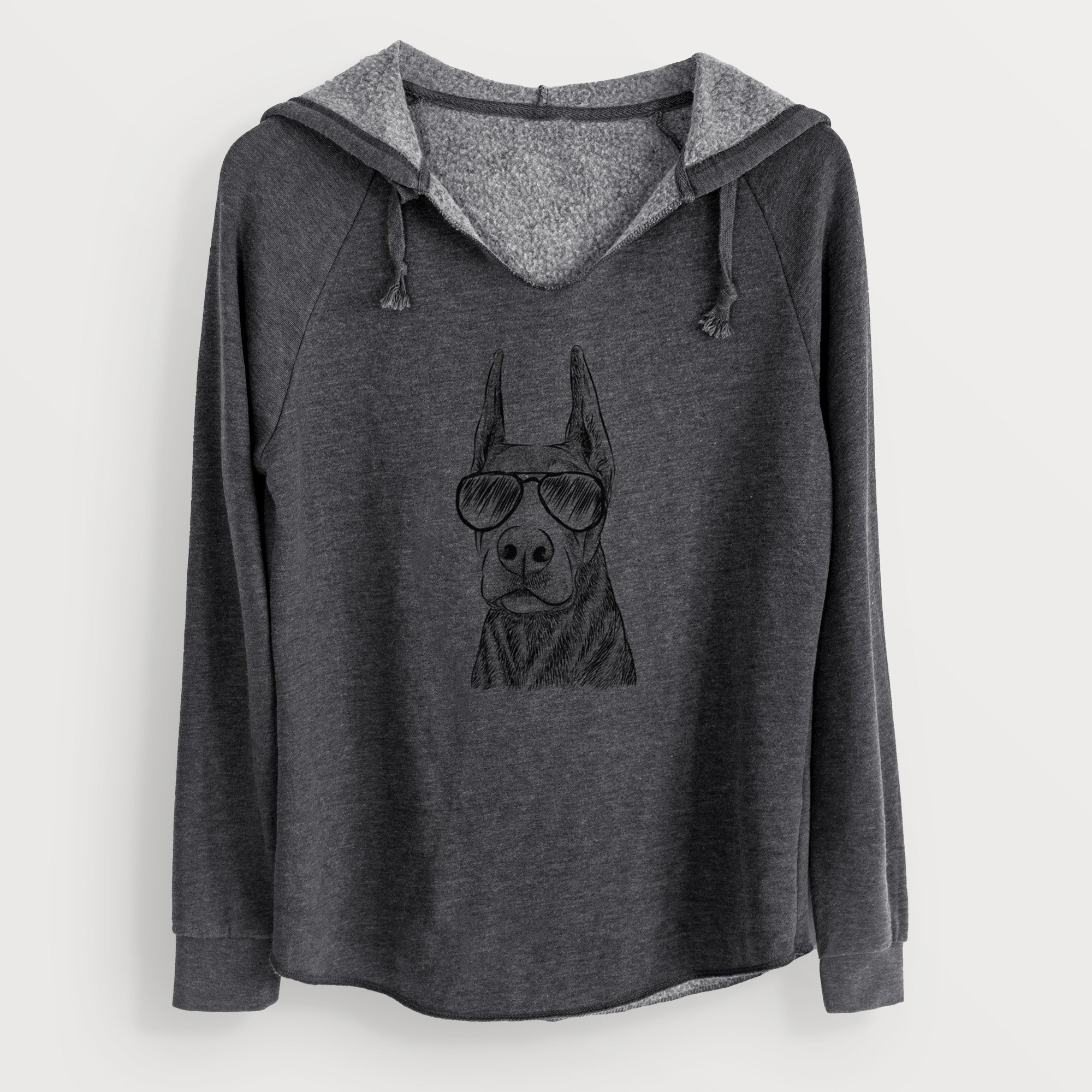 Aviator Luna the Doberman Pinscher - Cali Wave Hooded Sweatshirt