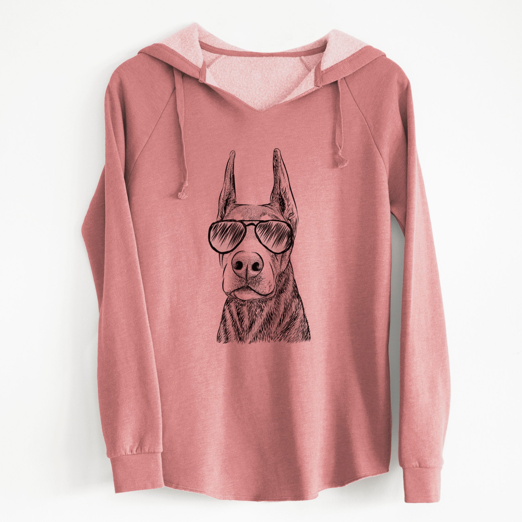 Aviator Luna the Doberman Pinscher - Cali Wave Hooded Sweatshirt