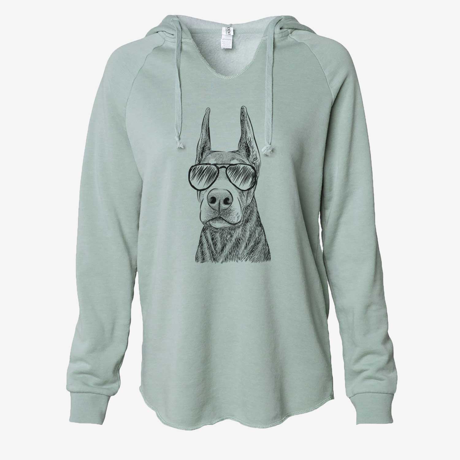 Luna the Doberman Pinscher - Cali Wave Hooded Sweatshirt