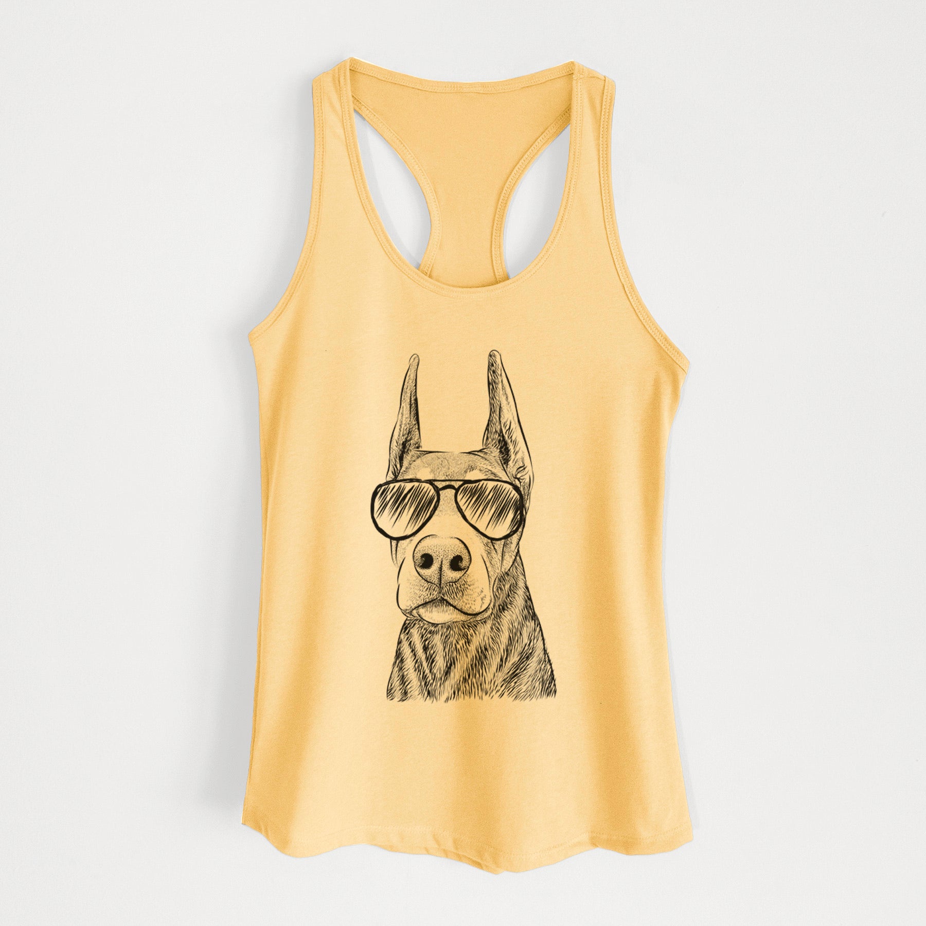 Luna the Doberman Pinscher - Women's Racerback Tanktop