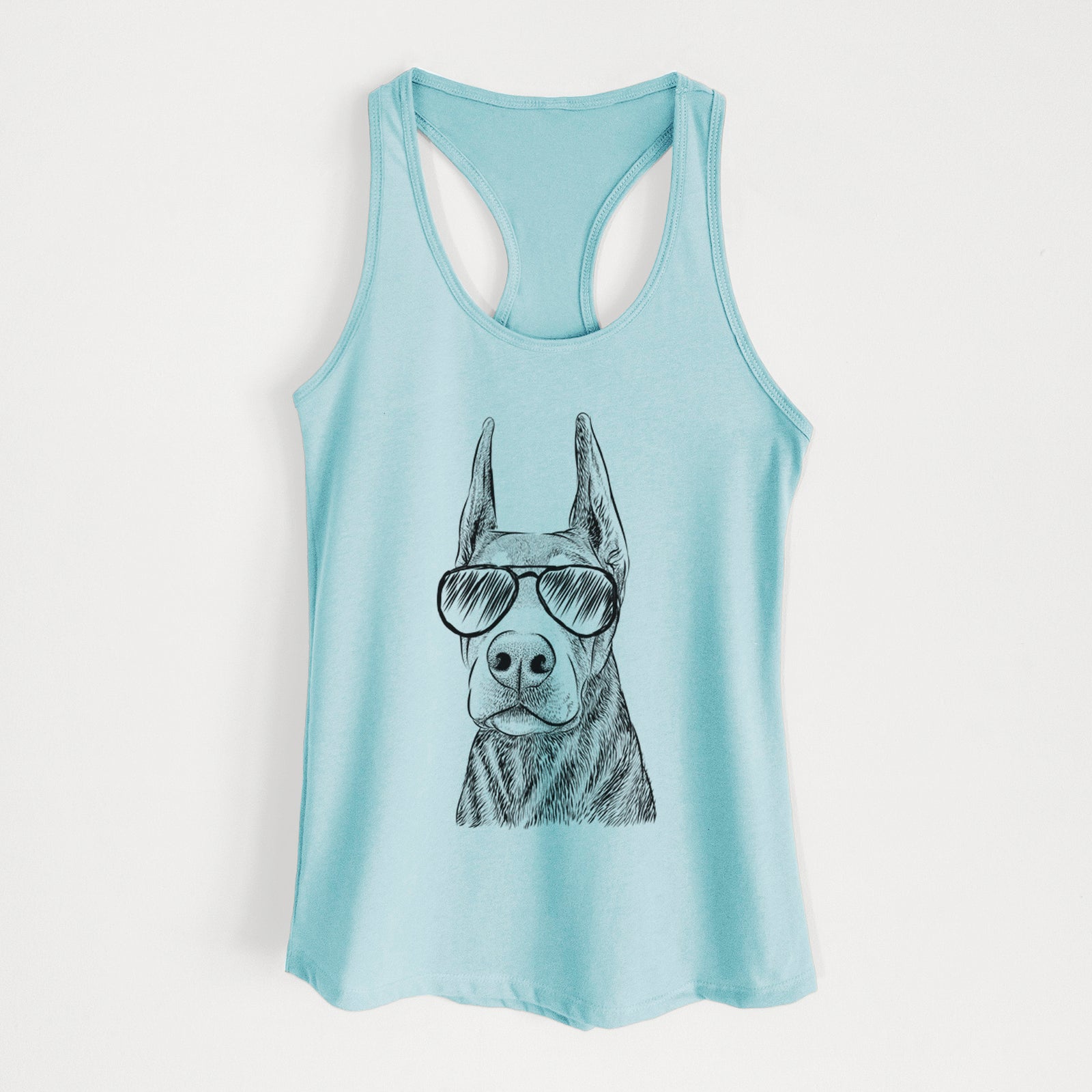 Luna the Doberman Pinscher - Women's Racerback Tanktop