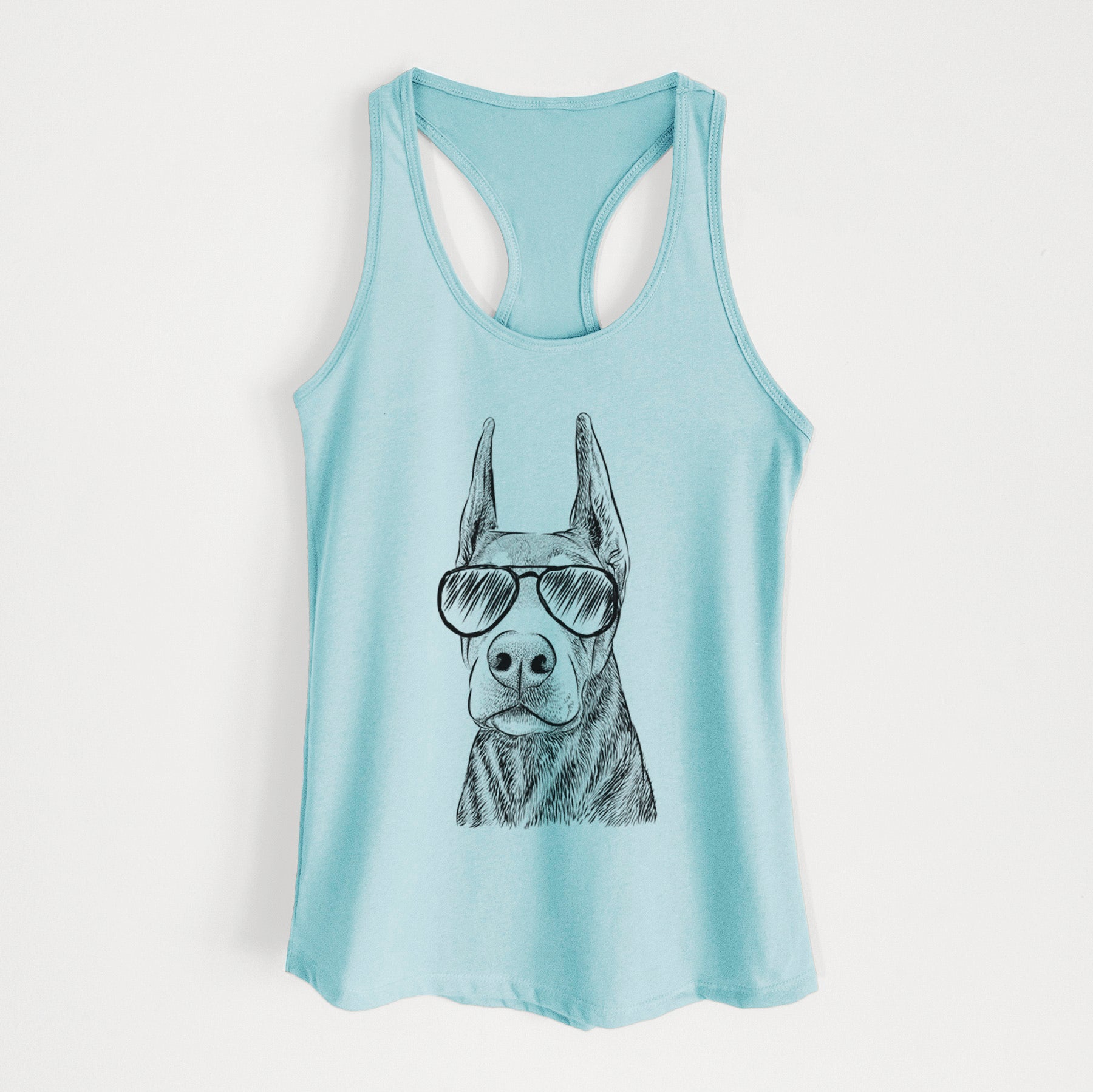 Luna the Doberman Pinscher - Women's Racerback Tanktop