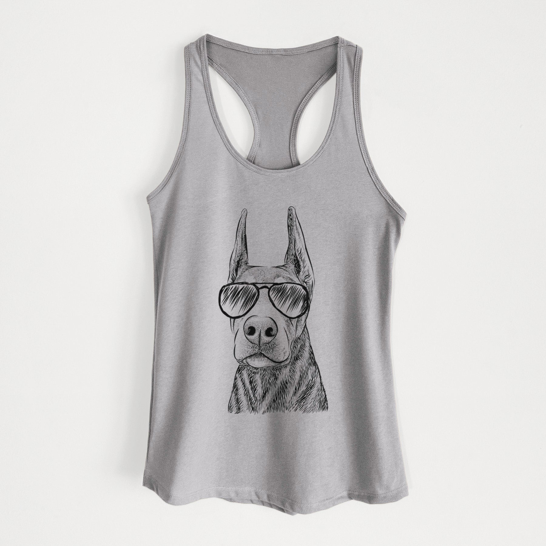 Luna the Doberman Pinscher - Women's Racerback Tanktop