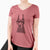 Aviator Luna the Doberman Pinscher - Women's V-neck Shirt