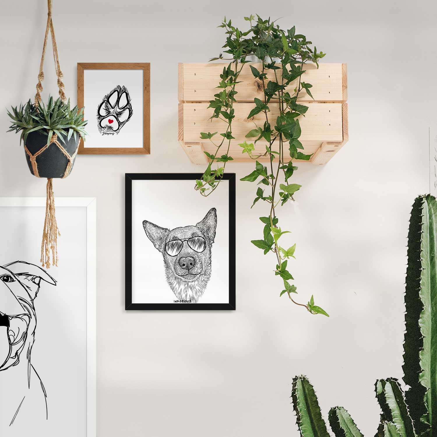 Luna the Shepherd Mix Art Print