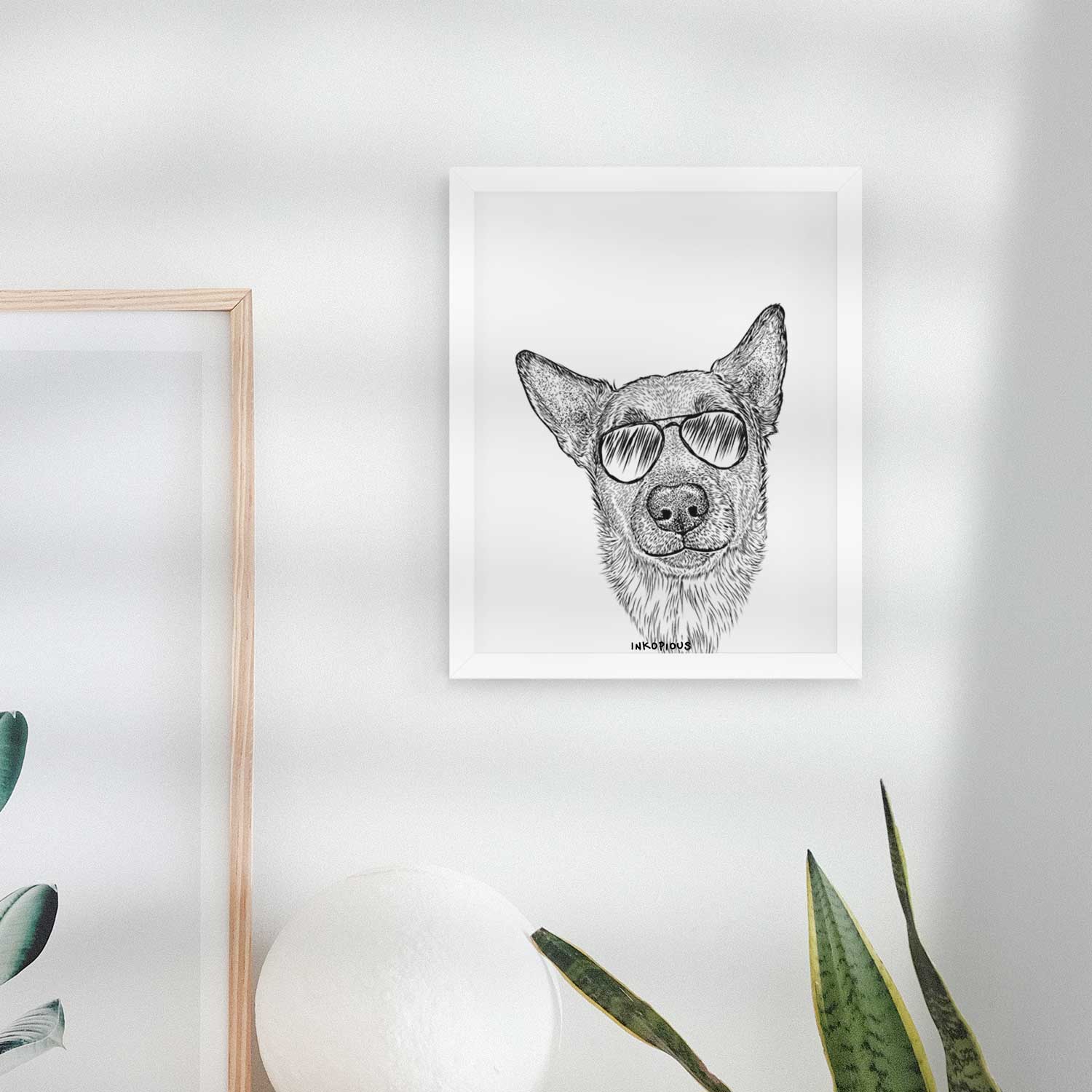 Luna the Shepherd Mix Art Print