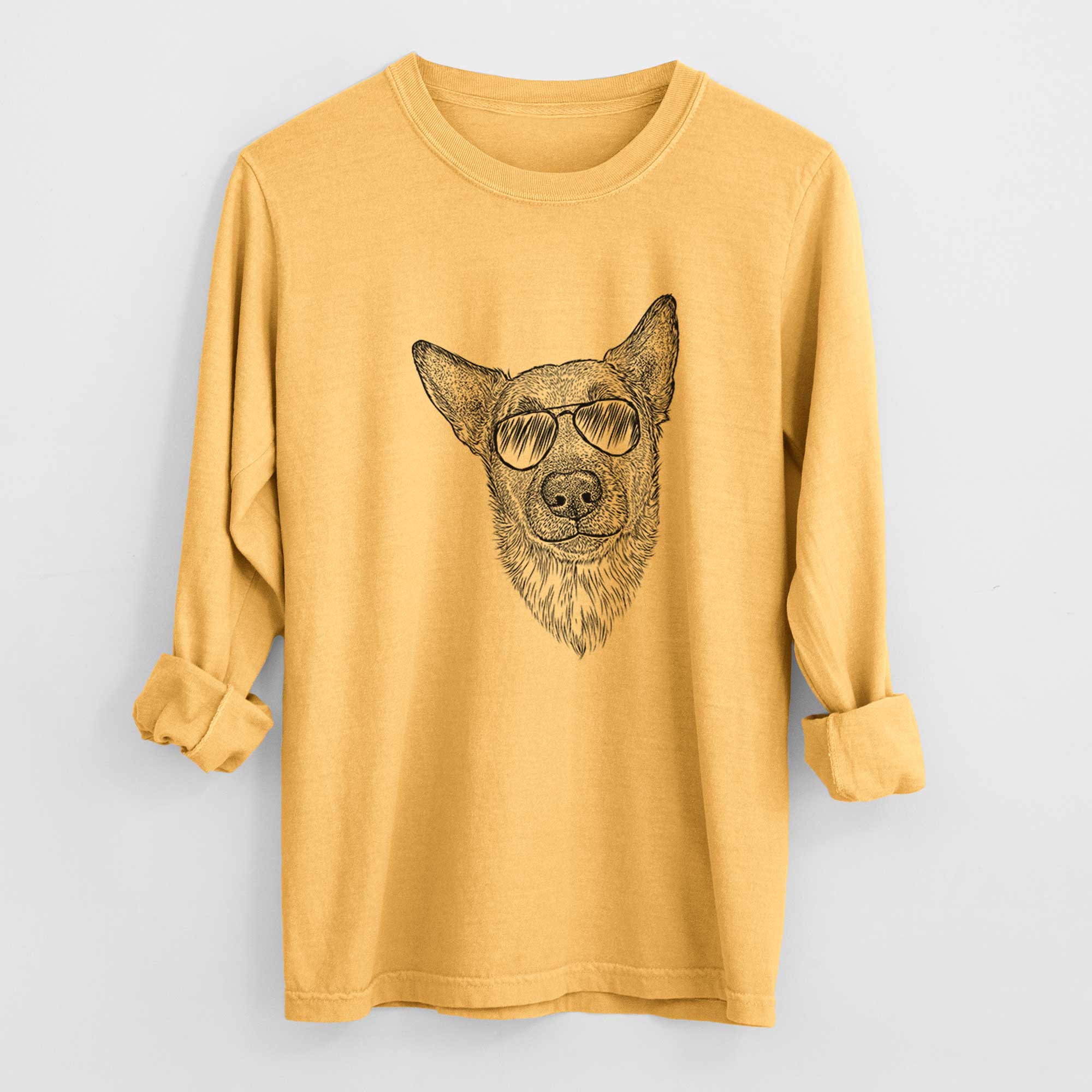 Aviators Luna the Shepherd Mix - Heavyweight 100% Cotton Long Sleeve