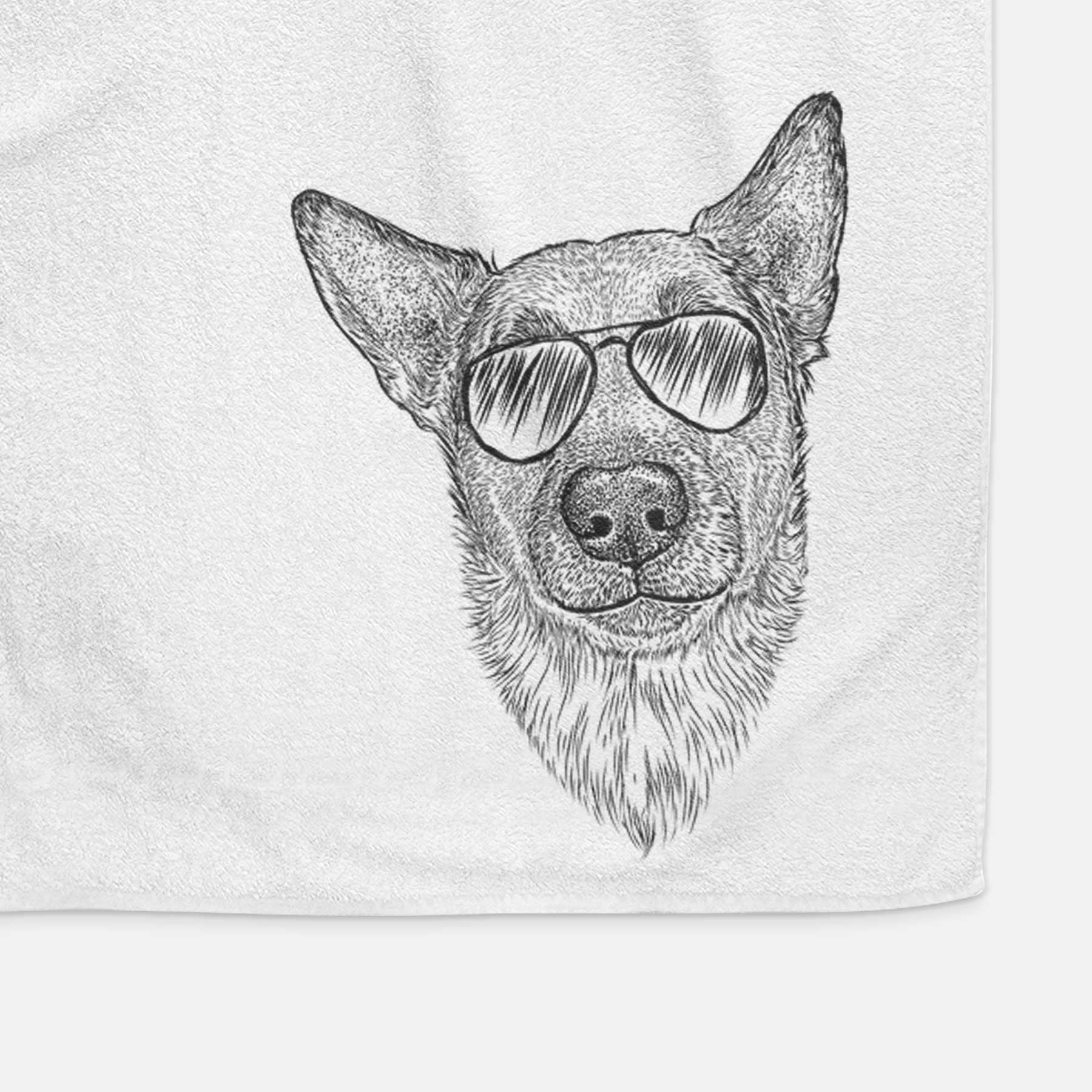 Luna the Shepherd Mix Decorative Hand Towel