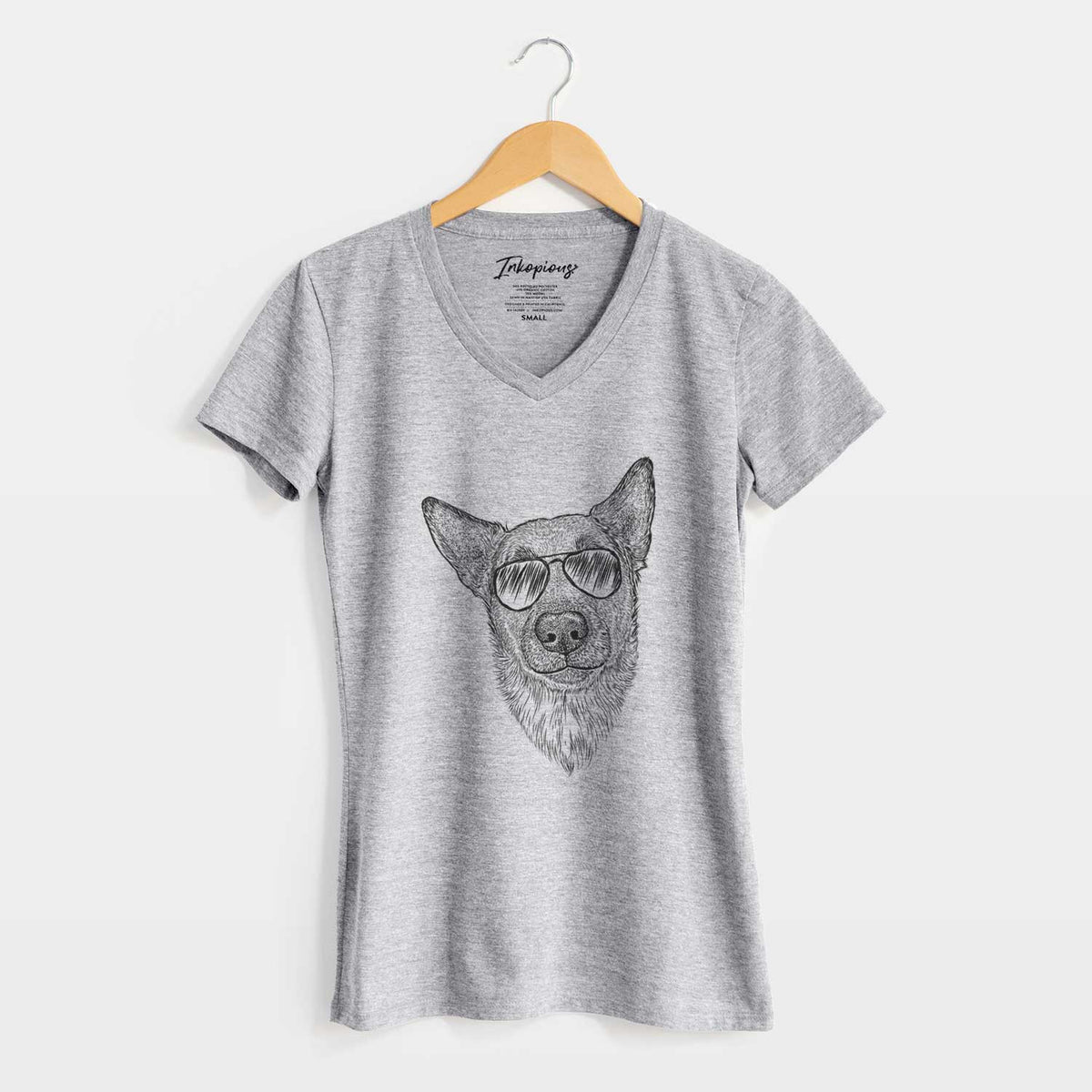 Aviator Luna the Shepherd Mix - Women's V-neck Shirt
