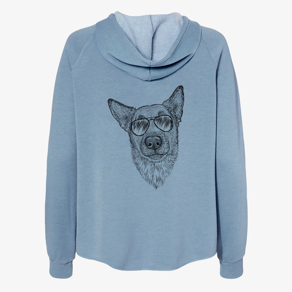 Luna the Shepherd Mix - Women's Cali Wave Zip-Up Sweatshirt