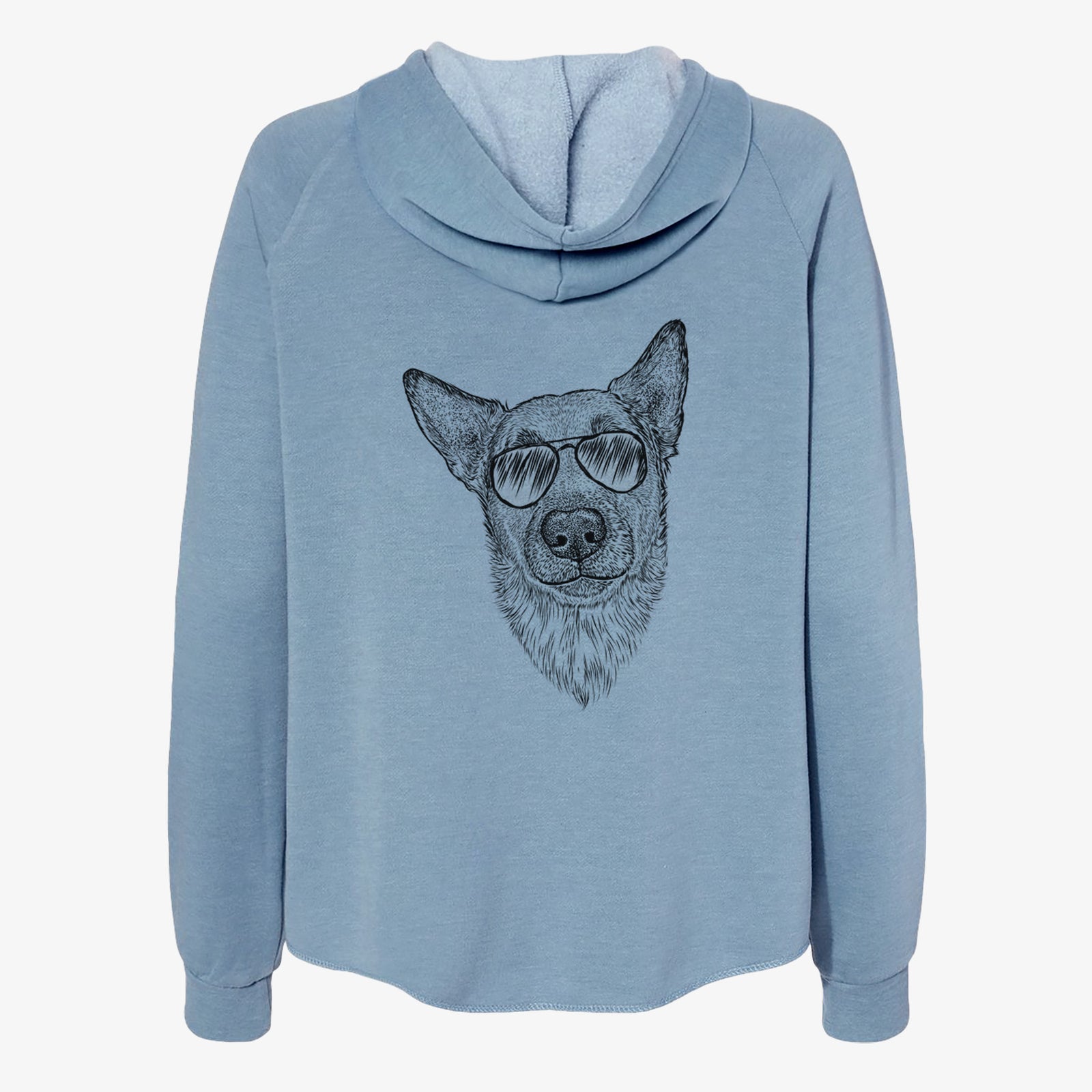 Luna the Shepherd Mix - Women's Cali Wave Zip-Up Sweatshirt