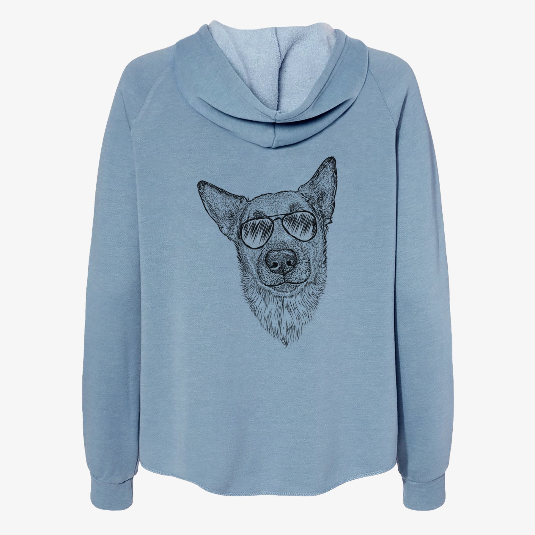 Luna the Shepherd Mix - Women's Cali Wave Zip-Up Sweatshirt