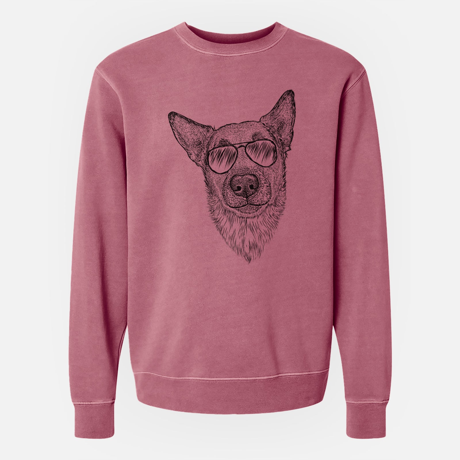 Aviator Luna the Shepherd Mix - Unisex Pigment Dyed Crew Sweatshirt