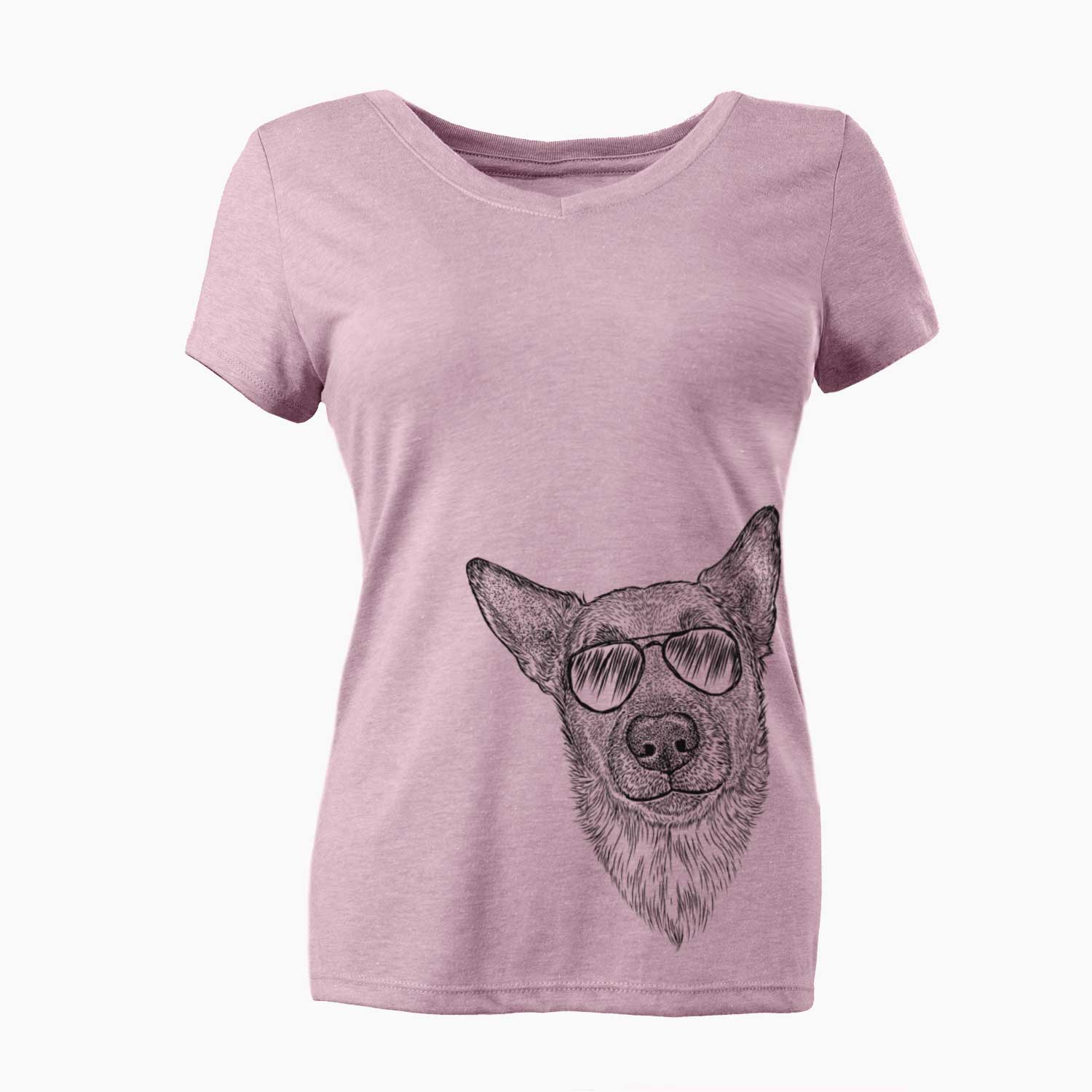 Aviator Luna the Shepherd Mix - Women's V-neck Shirt