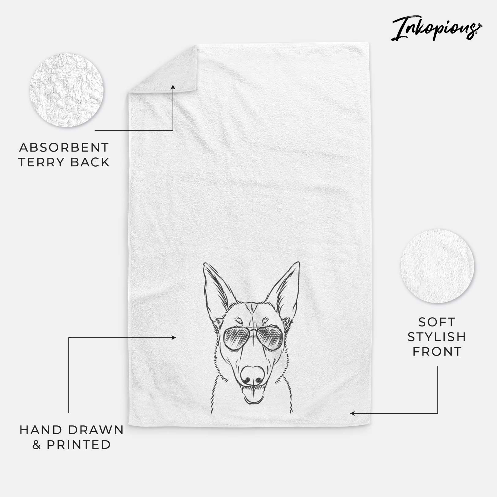 Lyric the Belgian Malinois Decorative Hand Towel