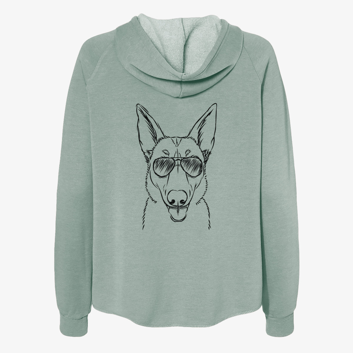 Lyric the Belgian Malinois - Women's Cali Wave Zip-Up Sweatshirt