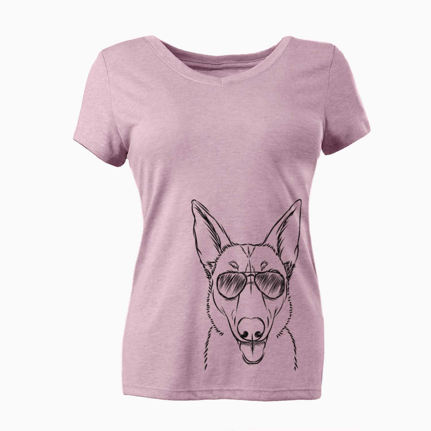 Aviator Lyric the Belgian Malinois - Women's V-neck Shirt