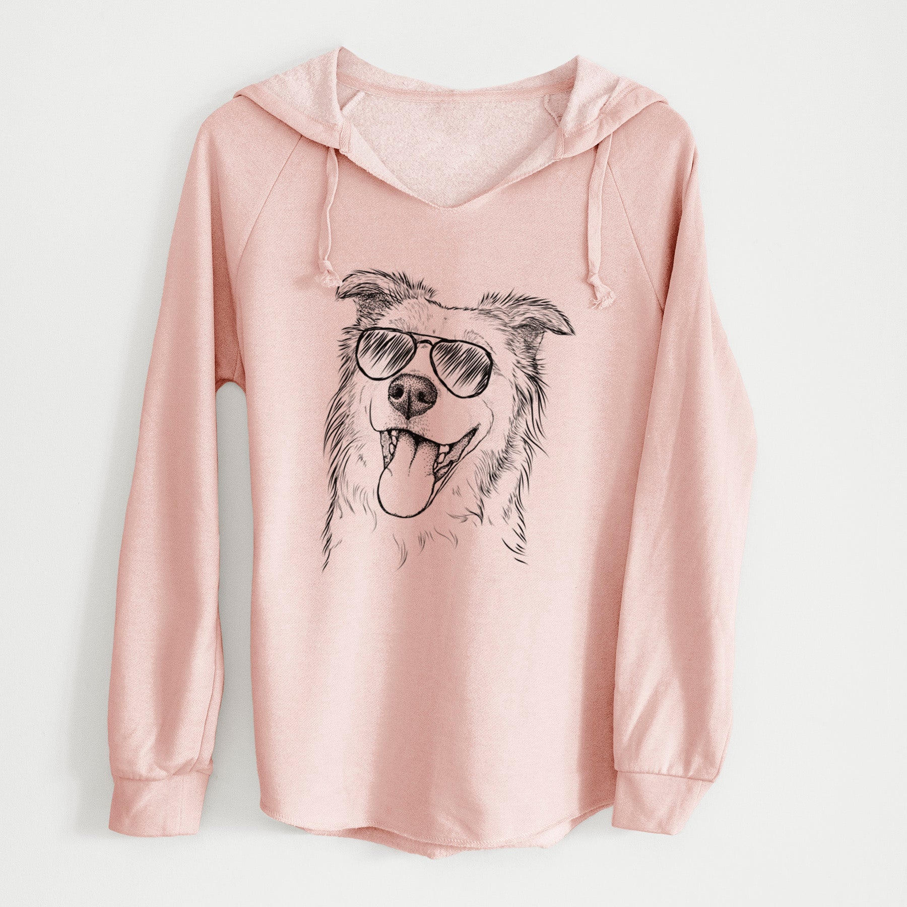 Aviator Macaroni the Border Collie - Cali Wave Hooded Sweatshirt