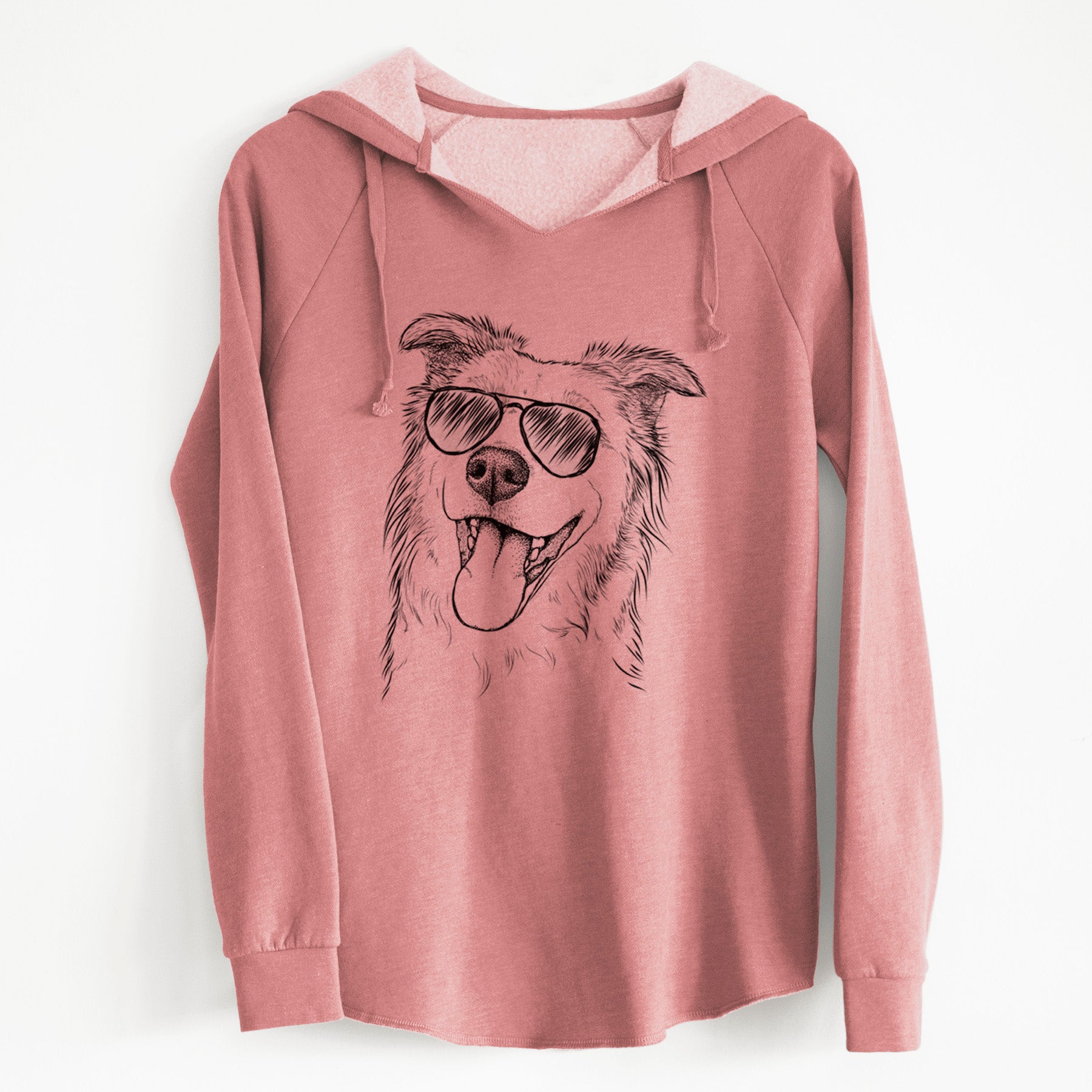 Aviator Macaroni the Border Collie - Cali Wave Hooded Sweatshirt