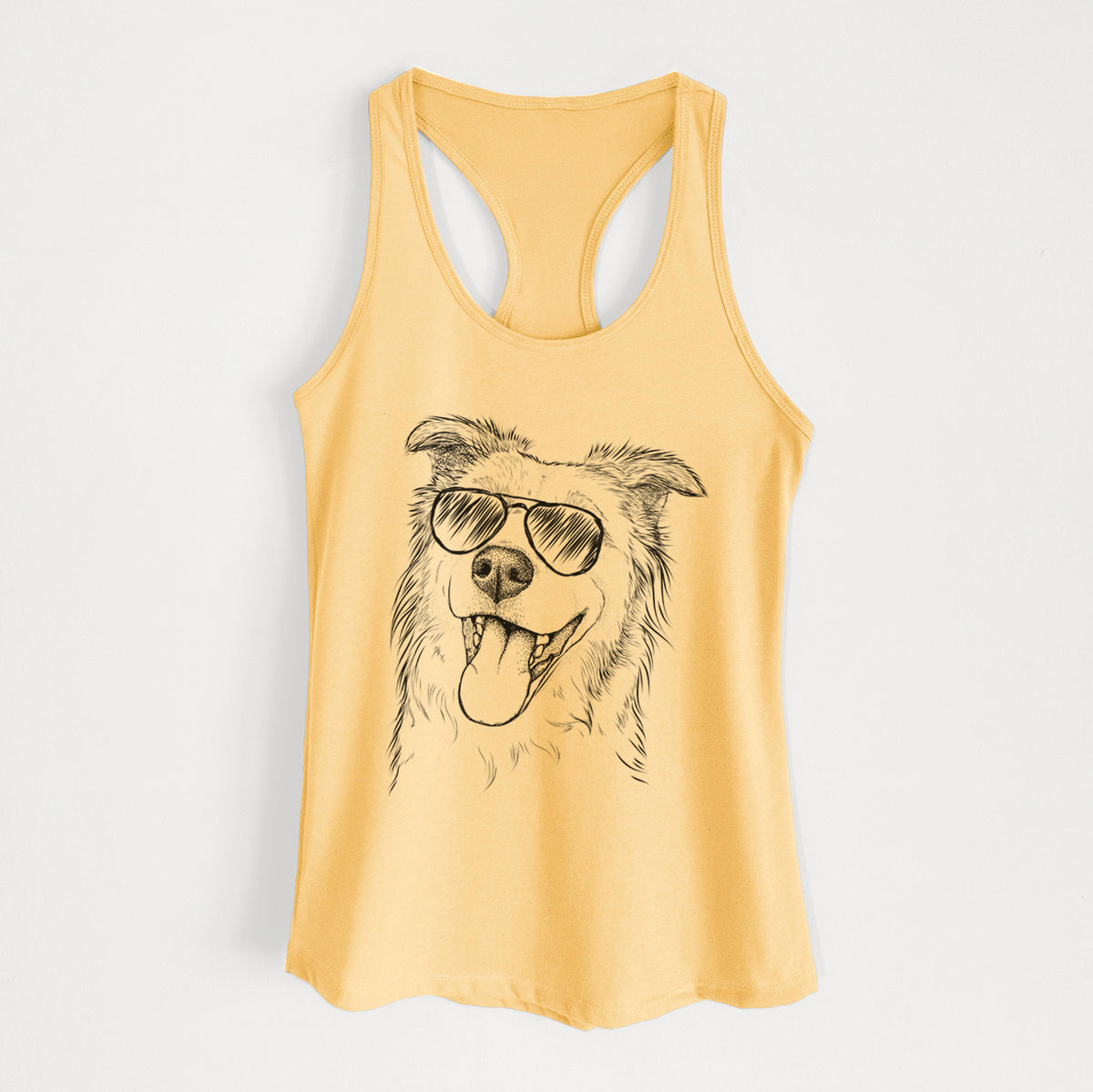 Macaroni the Border Collie - Women's Racerback Tanktop