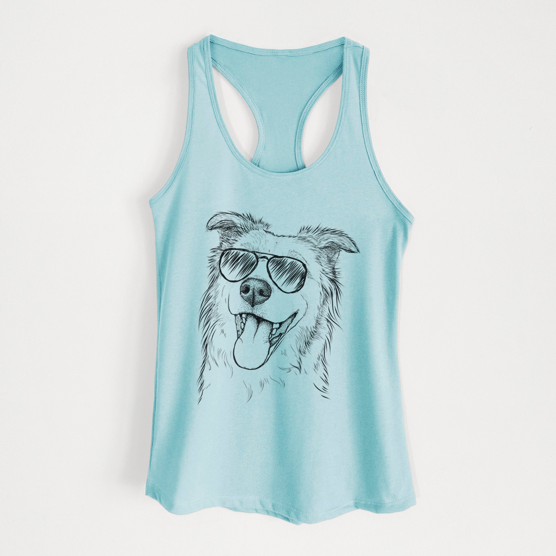 Macaroni the Border Collie - Women's Racerback Tanktop