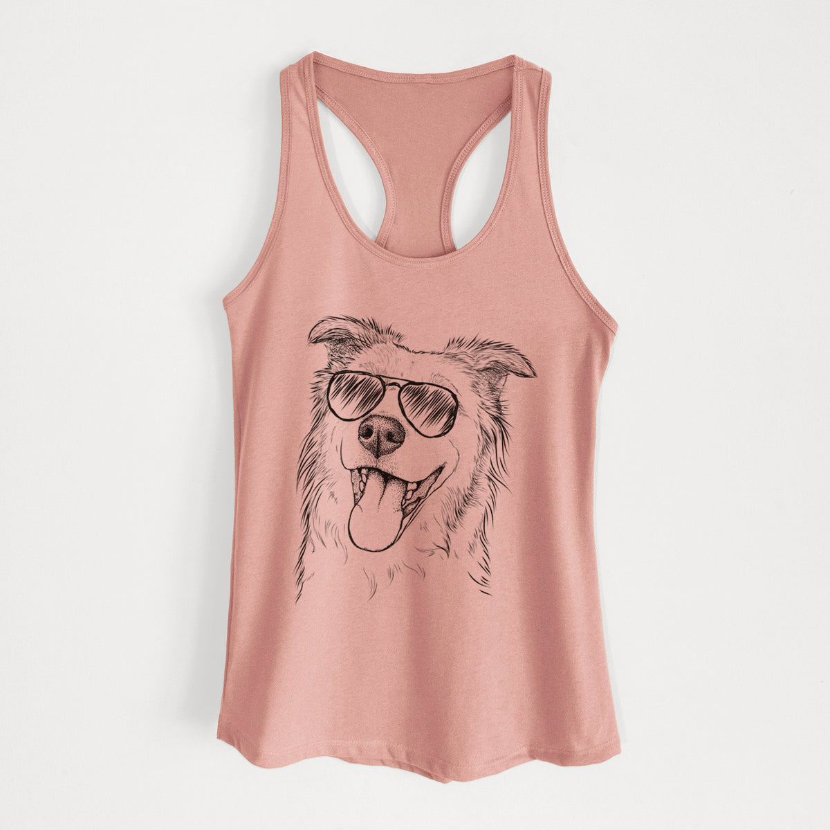 Macaroni the Border Collie - Women's Racerback Tanktop