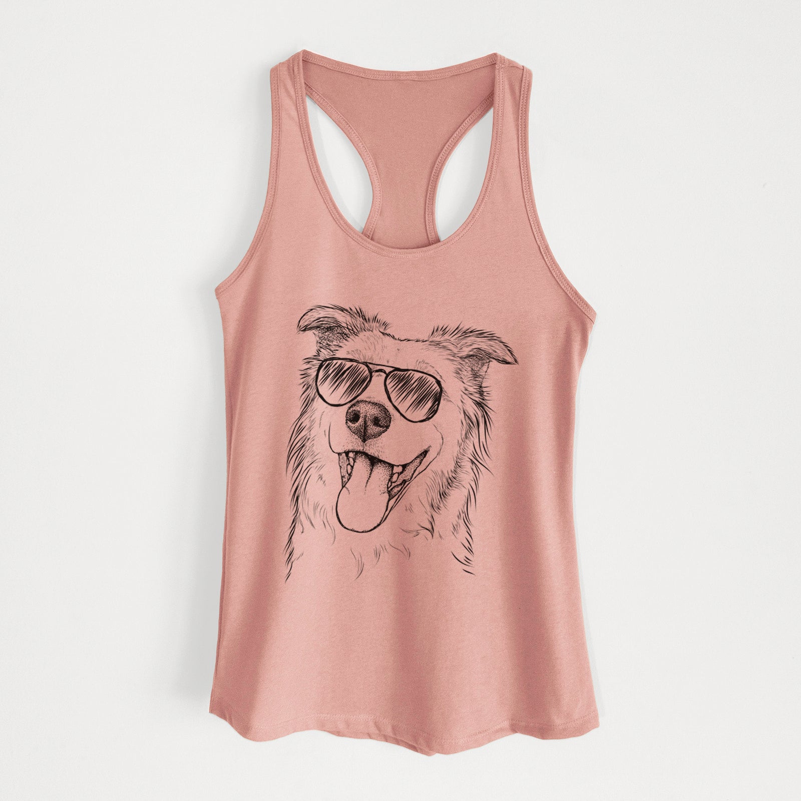 Macaroni the Border Collie - Women's Racerback Tanktop