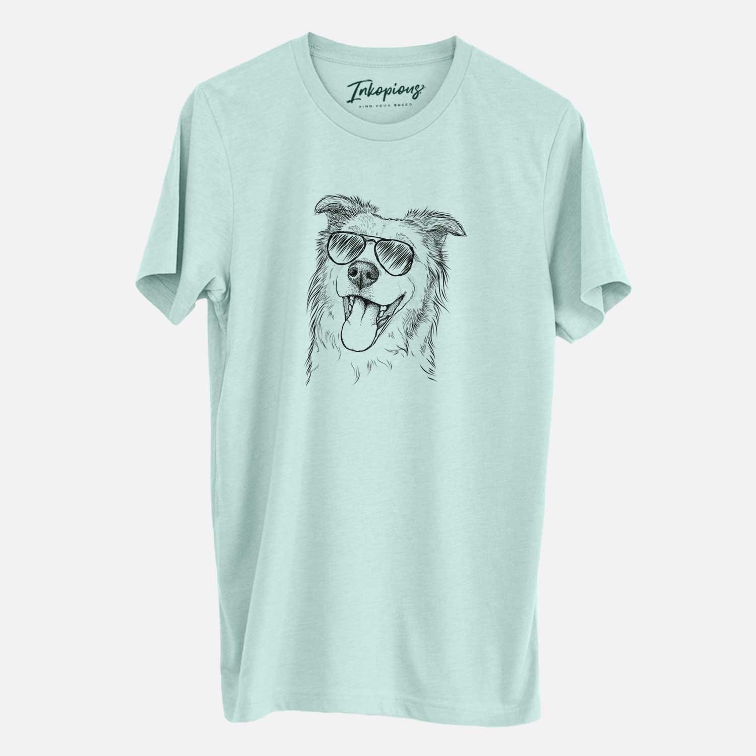 Aviator Macaroni the Border Collie - Unisex Crewneck