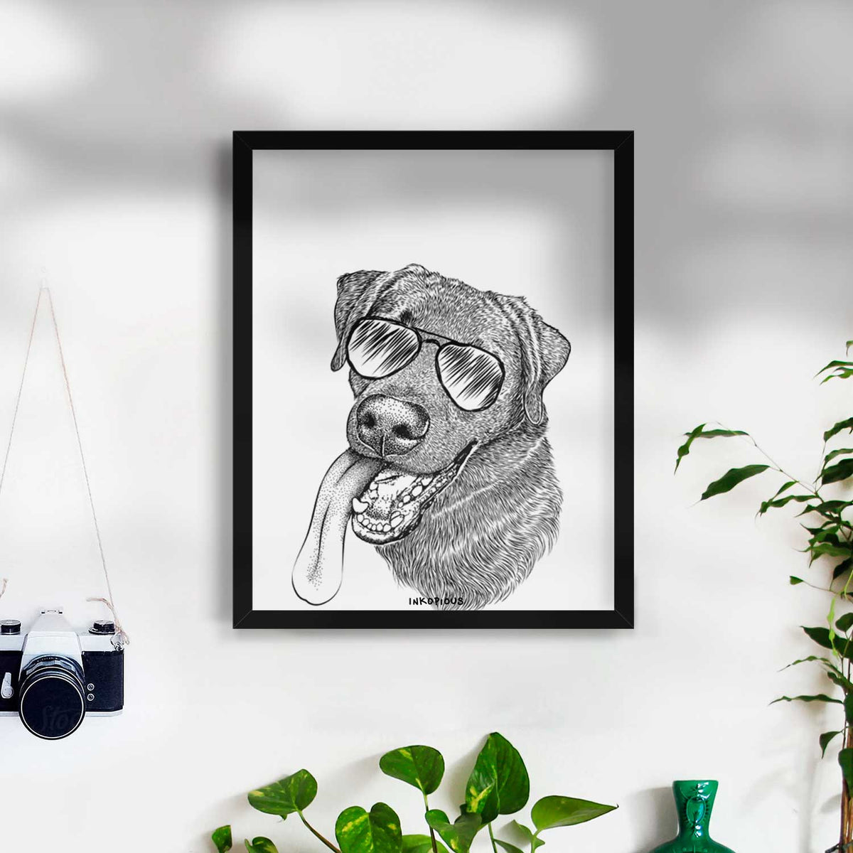 Macaroni the Lab Mix Art Print