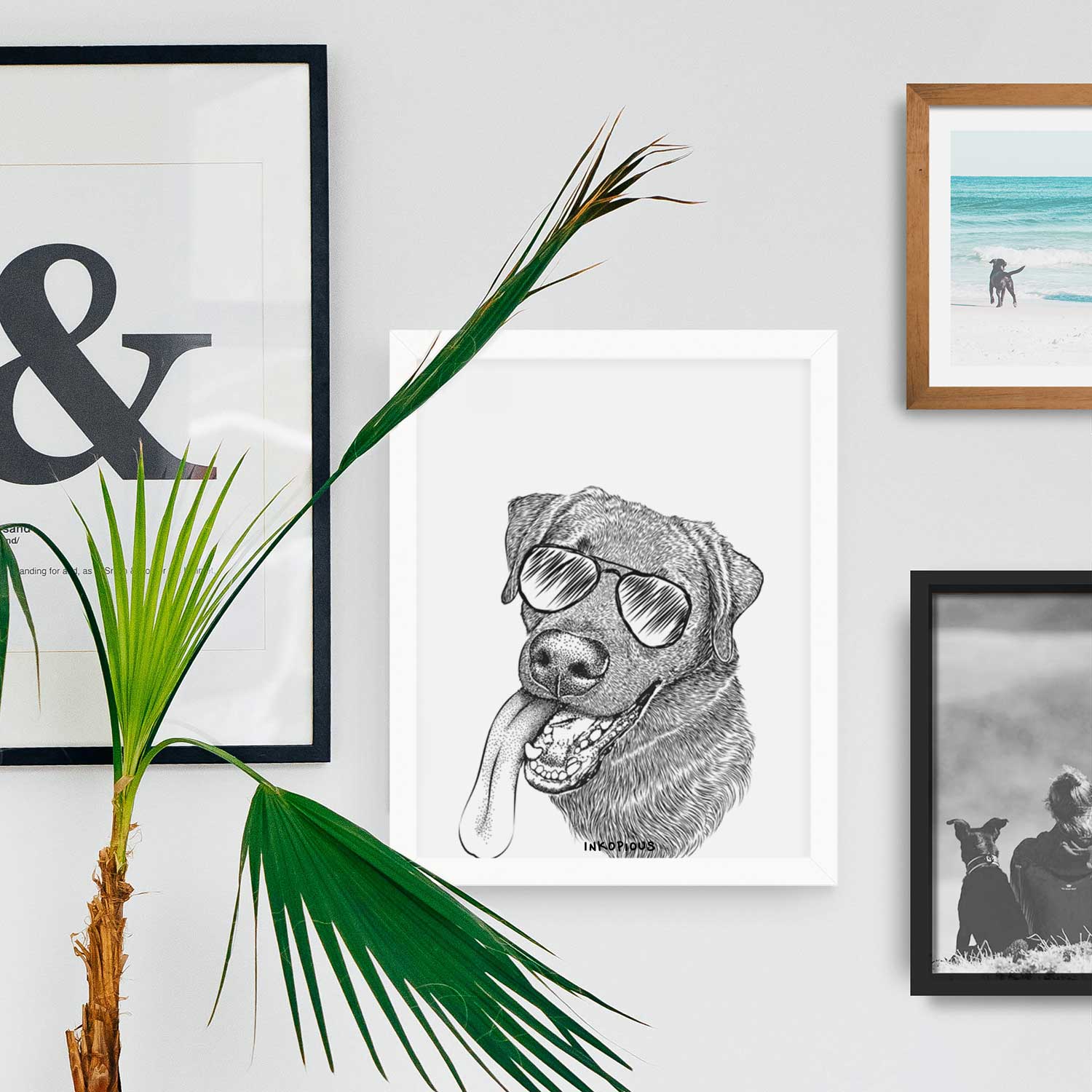 Macaroni the Lab Mix Art Print